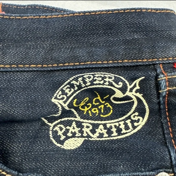 RARE Ed Hardy Dark Wash 2009 Tiger Dragon Scull Tattoo Jeans